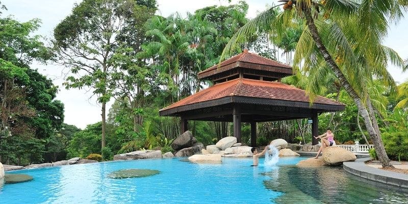 Main pool pavilion at Pulai Springs Resort